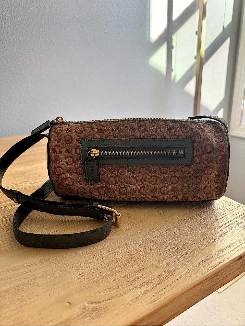 Celine C Macadam Canvas Shoulder Bag